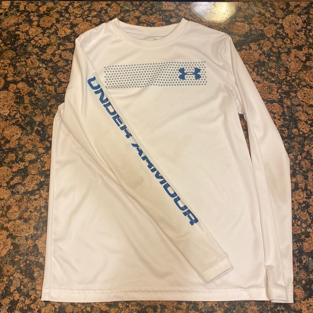 Under Armour white compression shirt